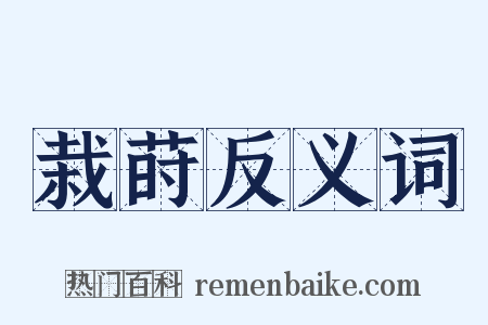 栽莳反义词是什么意思的图片